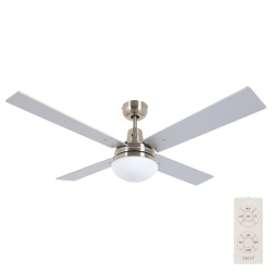 Lucci Air 210334 - Stropný ventilátor AIRFUSION QUEST 1xE27/60W/230V chróm/šedá + diaľkové ovládanie