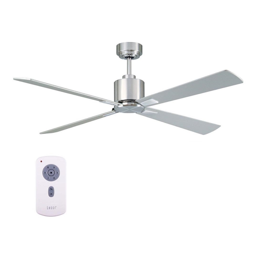 Lucci Air 210520 - Stropný ventilátor AIRFUSION CLIMATE drevo/matný chróm + diaľkové ovládanie