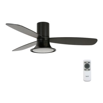 Lucci Air 210662 - LED Stmievateľný stropný ventilátor FLUSSO 1xGX53/18W/230V drevo/čierna + diaľkové ovládanie