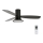 Lucci Air 210662 - LED Stmievateľný stropný ventilátor FLUSSO 1xGX53/18W/230V drevo/čierna + diaľkové ovládanie