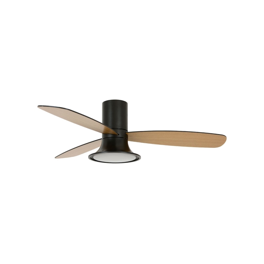 Lucci Air 210662 - LED Stmievateľný stropný ventilátor FLUSSO 1xGX53/18W/230V drevo/čierna + diaľkové ovládanie