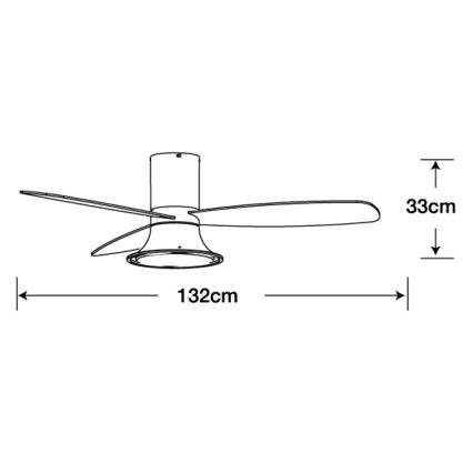 Lucci Air 210662 - LED Stmievateľný stropný ventilátor FLUSSO 1xGX53/18W/230V drevo/čierna + diaľkové ovládanie