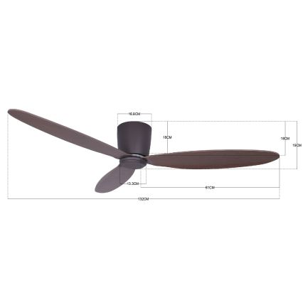 Lucci Air 212884 - Stropný ventilátor AIRFUSION RADAR čierna + diaľkové ovládanie