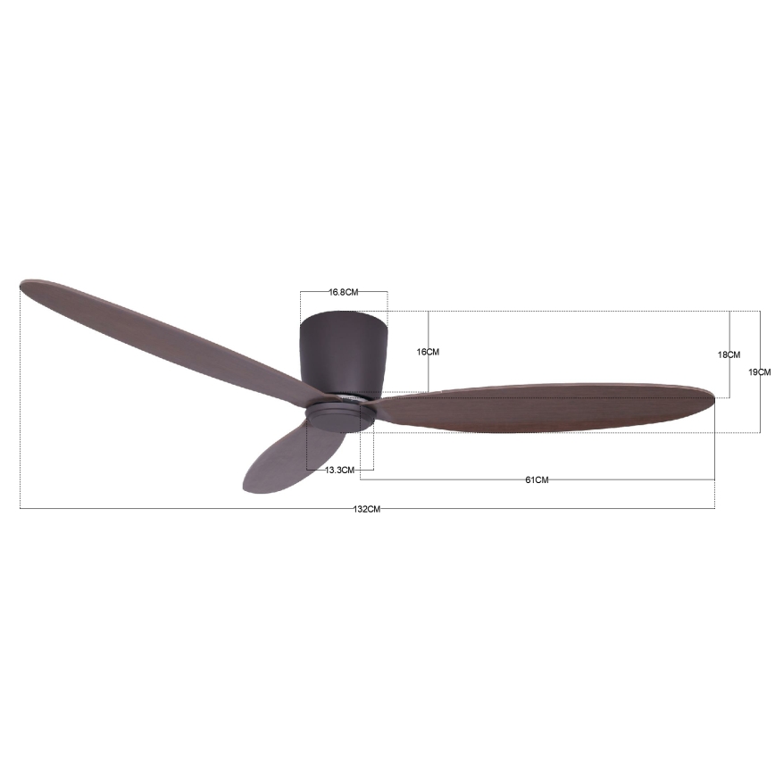 Lucci Air 212884 - Stropný ventilátor AIRFUSION RADAR čierna + diaľkové ovládanie