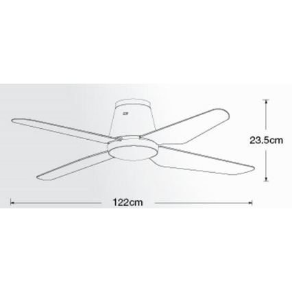 Lucci air 213001 - LED Stropný ventilátor AIRFUSION ARIA LED/18W/230V biela + diaľkové ovládanie