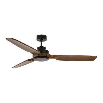 Lucci air 213051 - Stropný ventilátor SHOALHAVEN čierna/hnedá pr. 142 cm