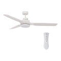 Lucci air 213055 - LED stropný ventilátor SHOALHAVEN GX53/17W/230V paulownia/biela priemer 142 cm + diaľkové ovládanie