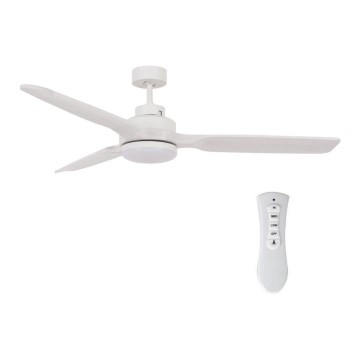 Lucci air 213055 - LED stropný ventilátor SHOALHAVEN GX53/17W/230V paulownia/biela priemer 142 cm + diaľkové ovládanie