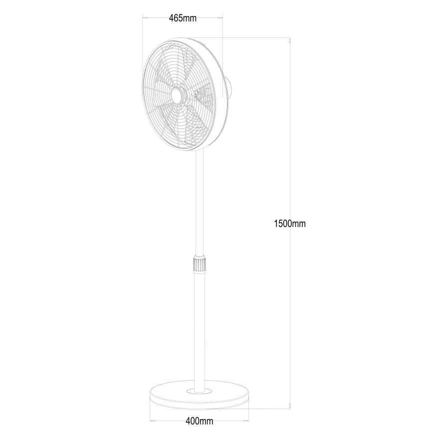 Lucci Air 213115EU - Stojanový ventilátor BREEZE čierna