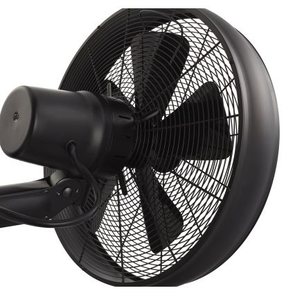 Lucci air 213124 - Nástenný ventilátor BREEZE 55W/230V čierna + diaľkové ovládanie