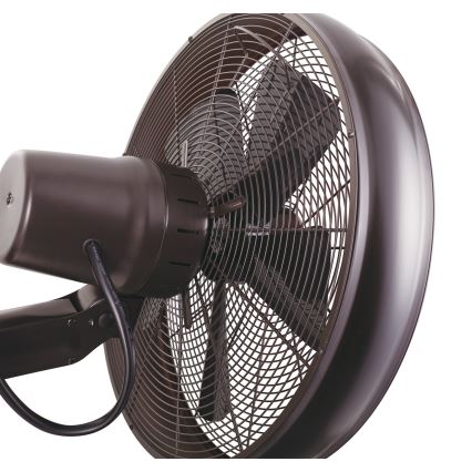 Lucci air 213125 - Nástenný ventilátor BREEZE 55W/230V čierna/hnedá + diaľkové ovládanie