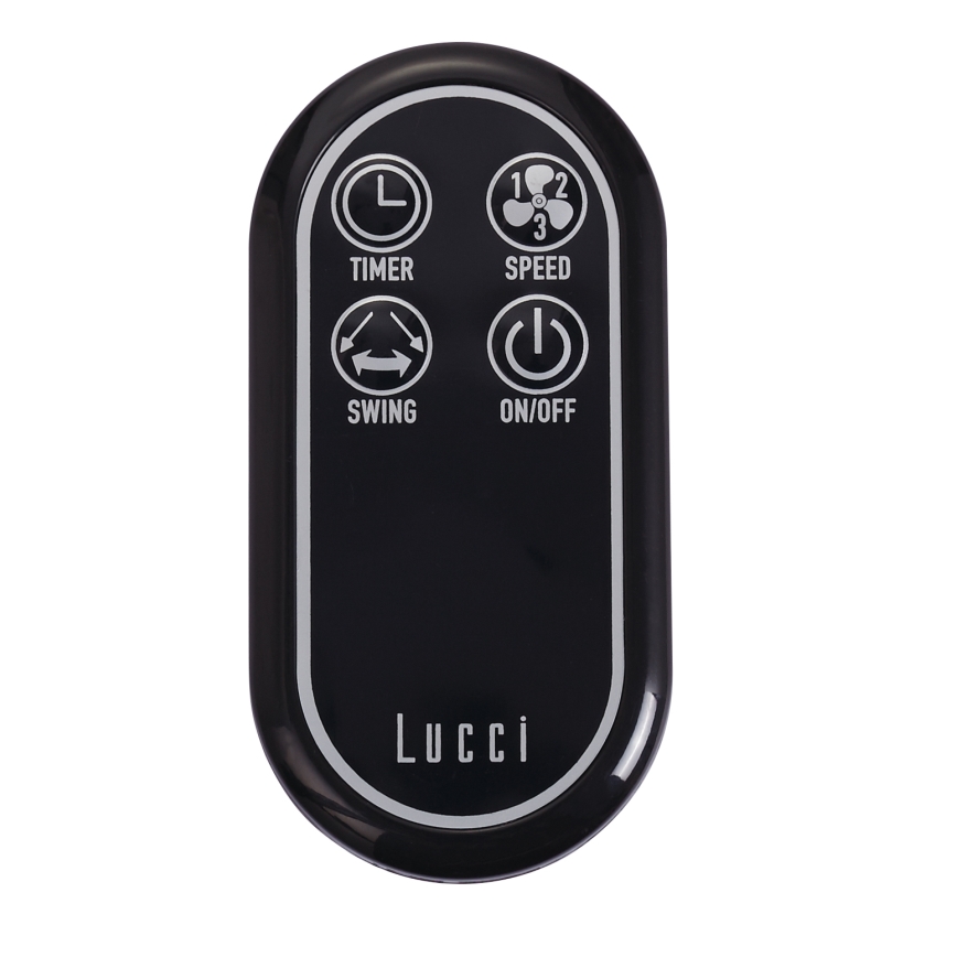 Lucci air 213125 - Nástenný ventilátor BREEZE 55W/230V čierna/hnedá + diaľkové ovládanie