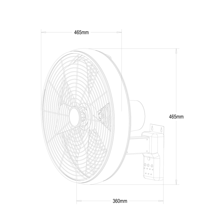 Lucci air 213126 - Nástenný ventilátor BREEZE 55W/230V matný chróm + diaľkové ovládanie
