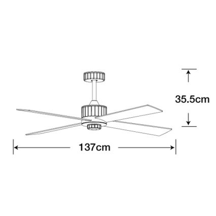 Lucci air 213170 - LED Stropný ventilátor NEWPORT čierna + diaľkové ovládanie
