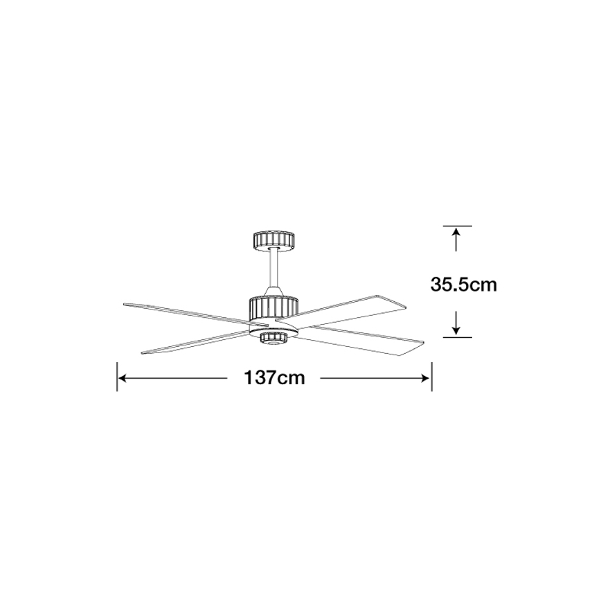 Lucci air 213170 - LED Stropný ventilátor NEWPORT čierna + diaľkové ovládanie