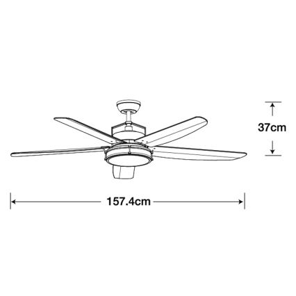 Lucci air 213175 - LED Stmievateľný stropný ventilátor LOUISVILLE 1xGX53/18W/230V hnedá + diaľkové ovládanie