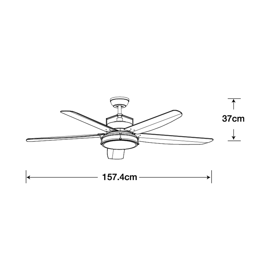 Lucci air 213175 - LED Stmievateľný stropný ventilátor LOUISVILLE 1xGX53/18W/230V hnedá + diaľkové ovládanie