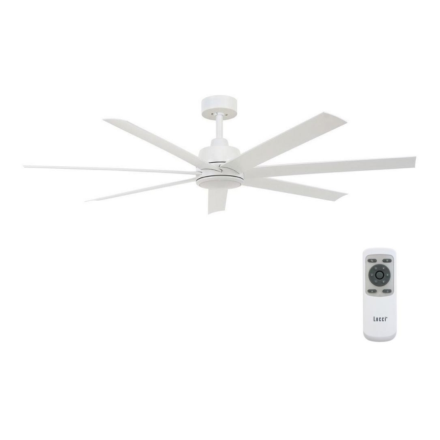 Lucci air 213182 - LED Stropný ventilátor ATLANTA 1xGX53/12W/230V biela + diaľkové ovládanie