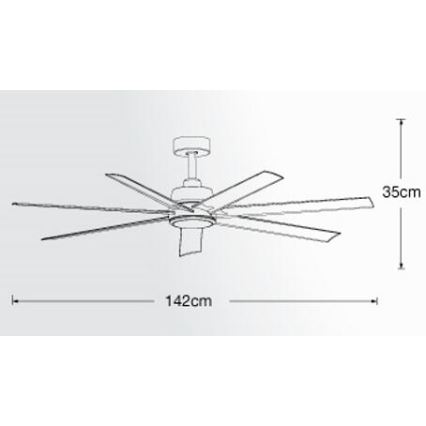 Lucci air 213182 - LED Stropný ventilátor ATLANTA 1xGX53/12W/230V biela + diaľkové ovládanie