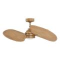 Lucci Air 21325549 - LED stmievateľný stropný ventilátor SABLE 1xGX53/12W/230V 3000/4000/5000K pr. 91,5 cm hnedá + diaľkové ovládanie