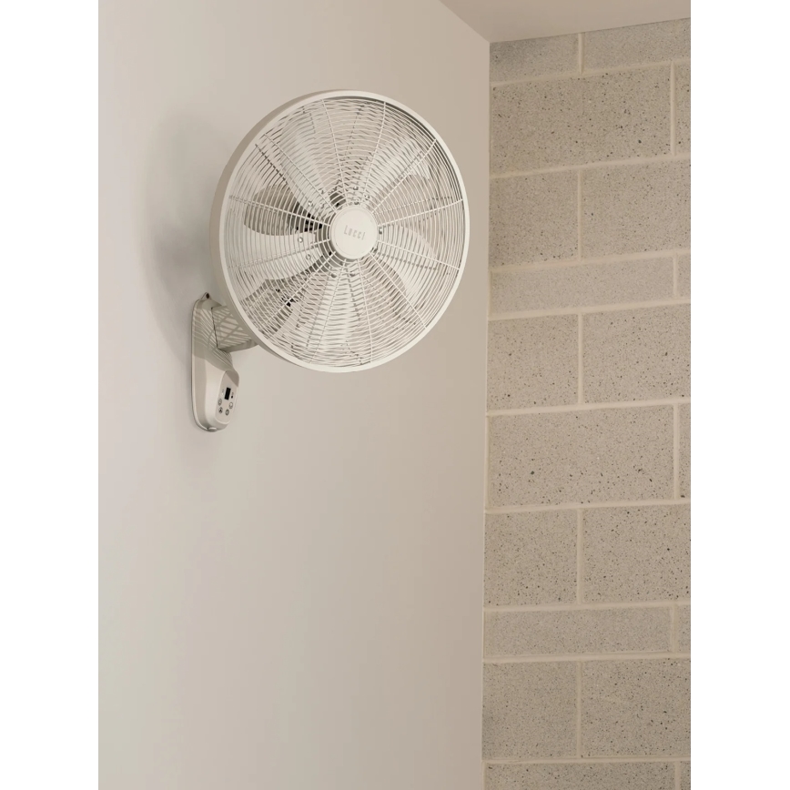Lucci Air 21326649 - Nástenný ventilátor GLIDE 36W/230V pr. 45 cm biela + diaľkové ovládanie