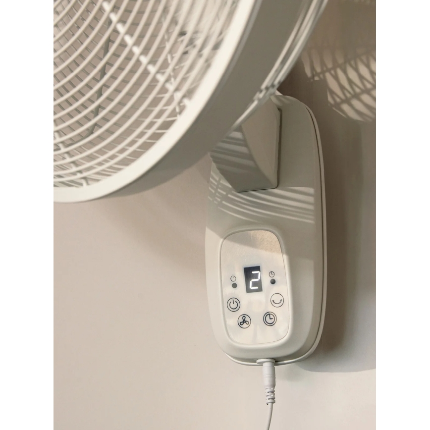 Lucci Air 21326649 - Nástenný ventilátor GLIDE 36W/230V pr. 45 cm biela + diaľkové ovládanie
