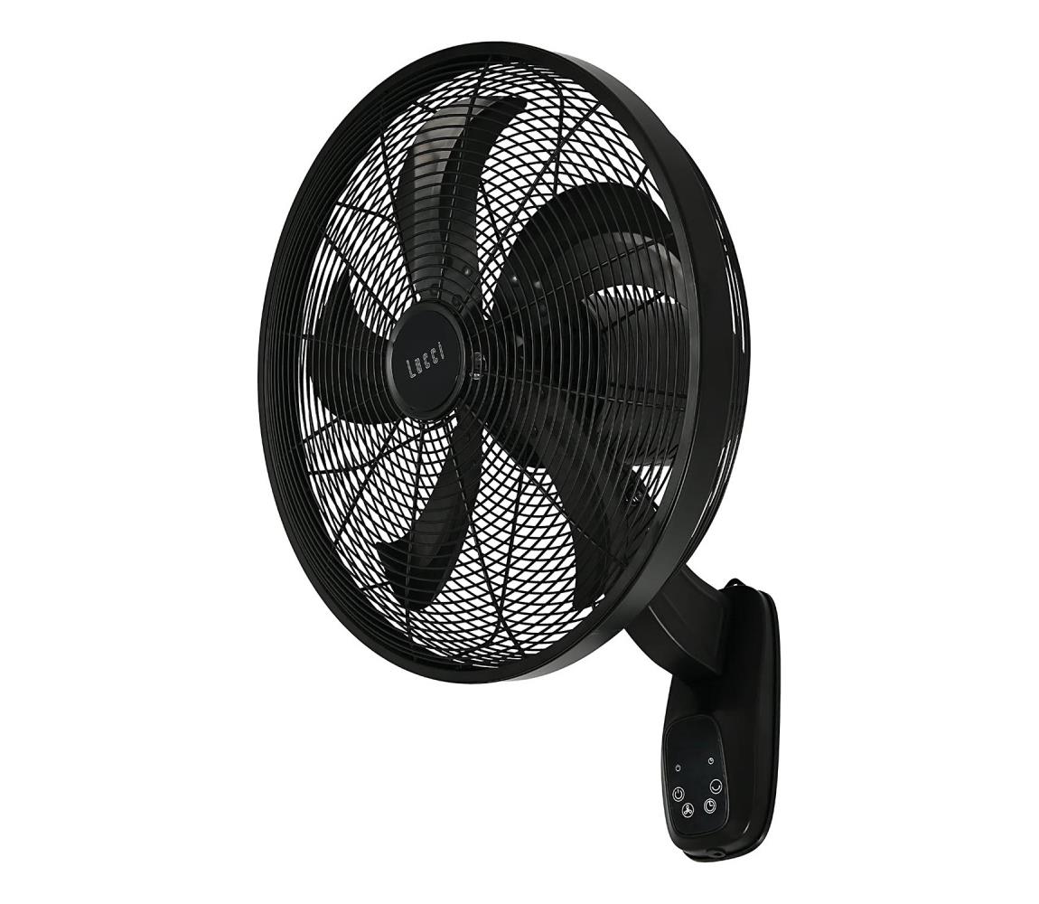 Lucci Air 21326749 - Nástenný látor GLIDE 36W/230V, priemer 45 cm, čierny + diaľkové ovládanie 21326749