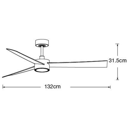 Lucci air 21610449 - LED Stmievateľný stropný ventilátor CLIMATE 1xGX53/12W/230V hnedá/lesklý chróm + diaľkové ovládanie