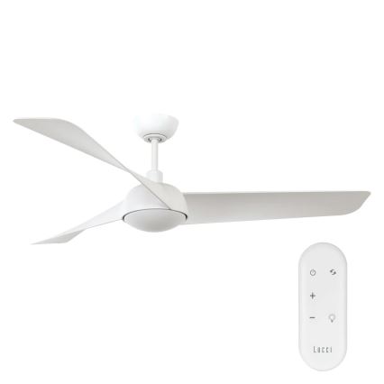 Lucci Air 21617049 - LED stmievateľný stropný ventilátor OSPREY 1xGX53/12W/230V pr. 132 cm biela + diaľkové ovládanie