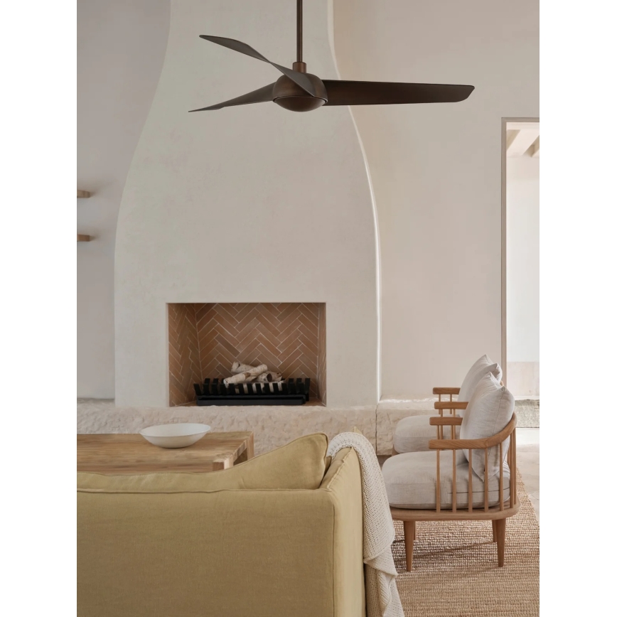 Lucci Air 21617249 - LED stmievateľný stropný ventilátor OSPREY 1xGX53/12W/230V priemer 132 cm bronz + diaľkové ovládanie