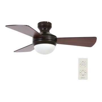 Lucci Air 512311 - Stropný ventilátor AIRLIE HUGGER 2xE27/15W/230V drevo/hnedá pr. 91 cm + diaľkové ovládanie