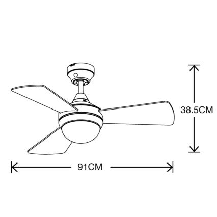 Lucci Air 512311 - Stropný ventilátor AIRLIE HUGGER 2xE27/15W/230V drevo/hnedá + diaľkové ovládanie