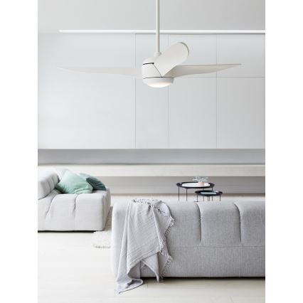 Lucci air 512911 - LED stropný ventilátor AIRFUSION NORDIC LED/20W/230V drevo/biela pr. 142 cm + diaľkové ovládanie