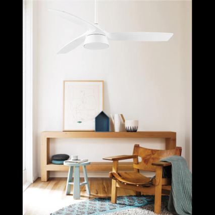 Lucci Air 513073 - LED stmievateľný stropný ventilátor BRONX LED/18W/230V 3000/4000/6000K pr. 132 cm biela + diaľkové ovládanie