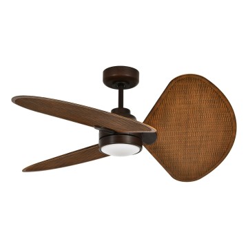 Lucci Air 51325649 - LED stmievateľný stropný ventilátor SABLE 1xGX53/12W/230V 3000/4000/5000K priemer 91,5 cm hnedá + diaľkové ovládanie