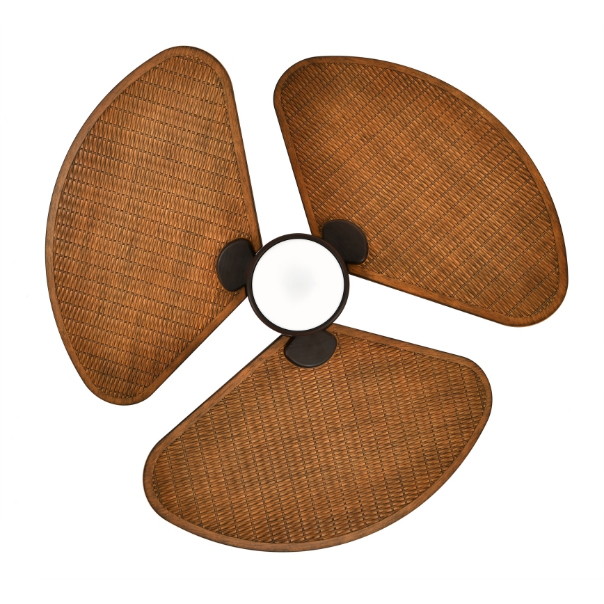 Lucci Air 51325649 - LED stmievateľný stropný ventilátor SABLE 1xGX53/12W/230V 3000/4000/5000K priemer 91,5 cm hnedá + diaľkové ovládanie