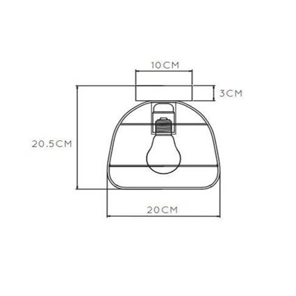 Lucide 00129/01/30 - Stropné svietidlo FILOX 1xE27/40W/230V