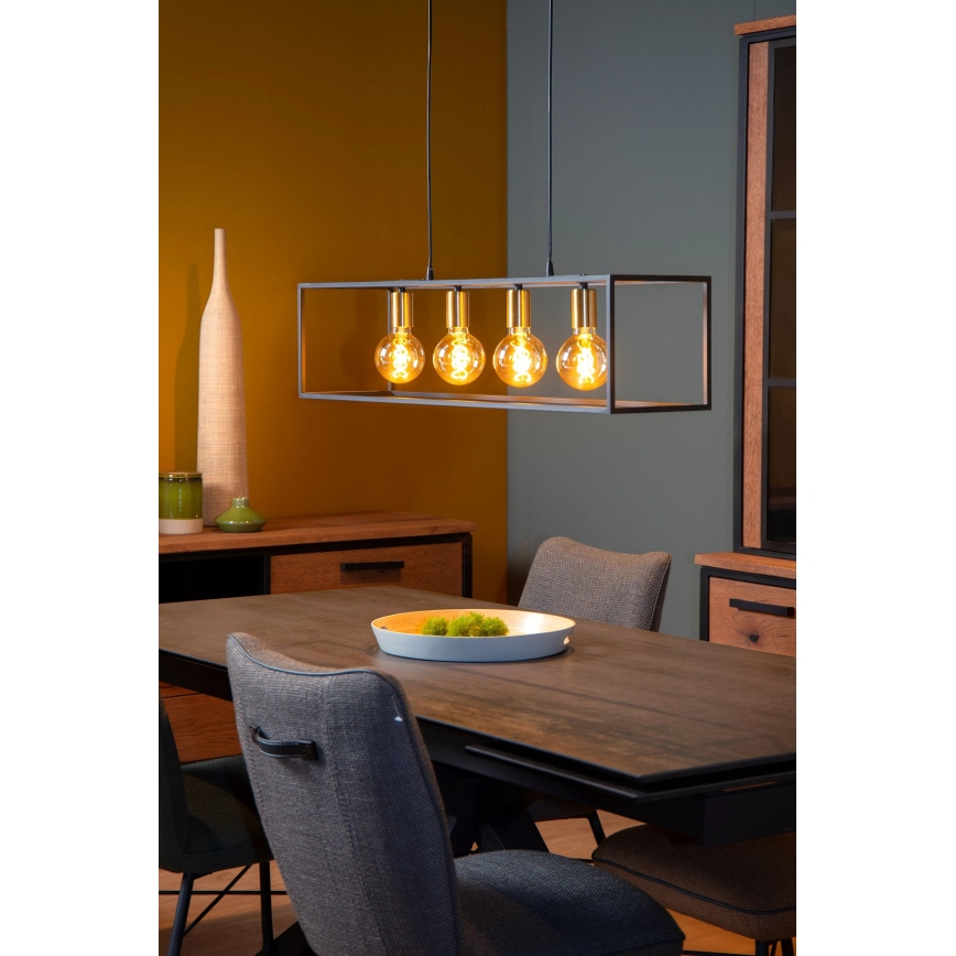 Lucide 00424/04/30 - Luster na lanku RUBEN 4xE27/40W/230V