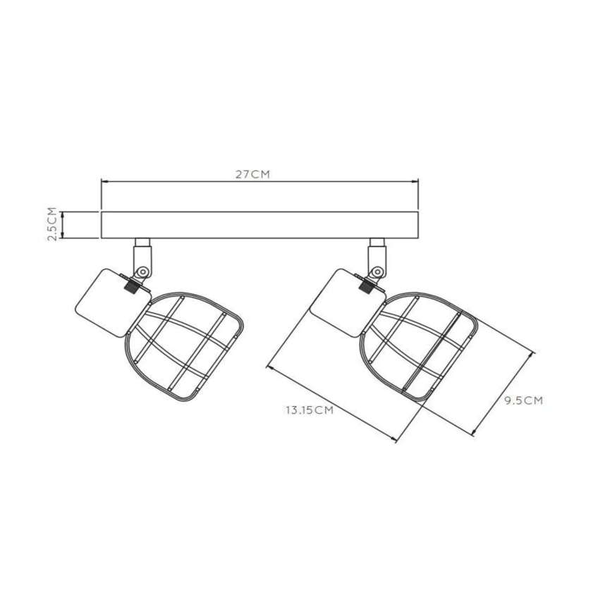 Lucide 00929/02/30 - Bodové svietidlo FILOX 2xE14/40W/230V
