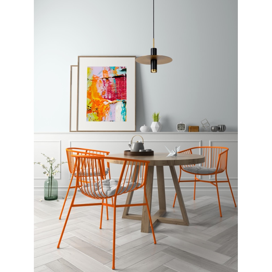 Lucide 03322/01/30 - Luster na lanku SELIN 1xGU10/35W/230V čierna