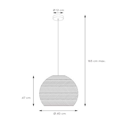Lucide 03437/40/44 - Luster na lanku MOLOKO 1xE27/40W/230V pr. 40 cm