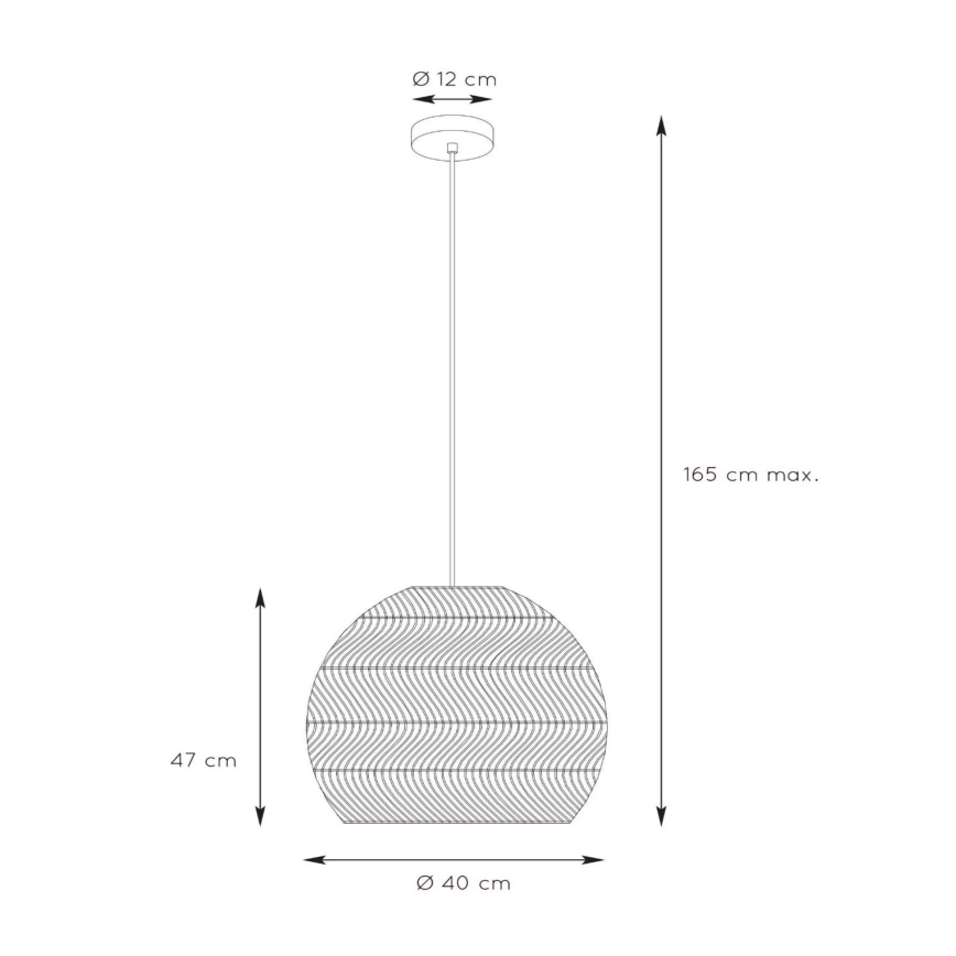 Lucide 03437/40/44 - Luster na lanku MOLOKO 1xE27/40W/230V pr. 40 cm