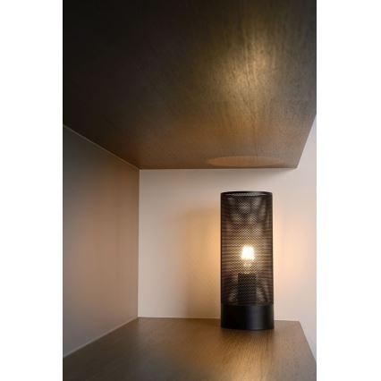 Lucide 03516/01/30 - Stolná lampa BELI 1xE27/60W/230V čierna