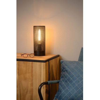 Lucide 03516/01/30 - Stolná lampa BELI 1xE27/60W/230V čierna