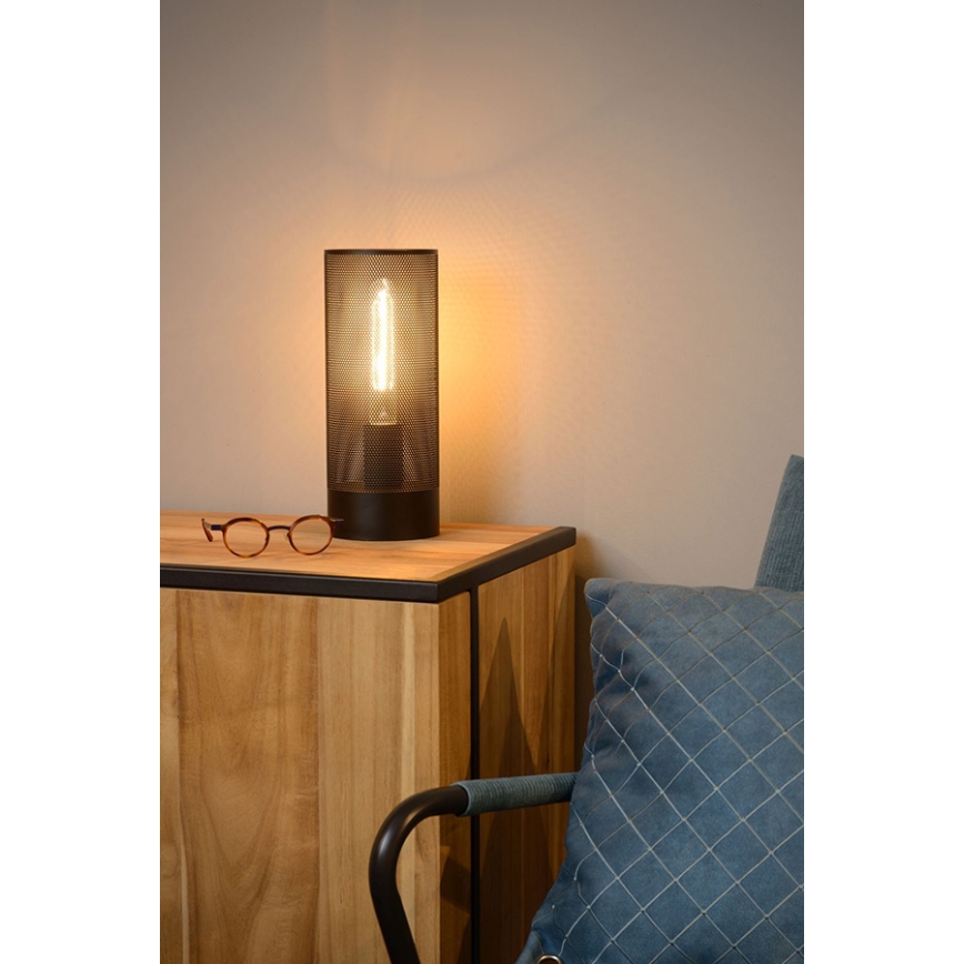 Lucide 03516/01/30 - Stolná lampa BELI 1xE27/60W/230V čierna