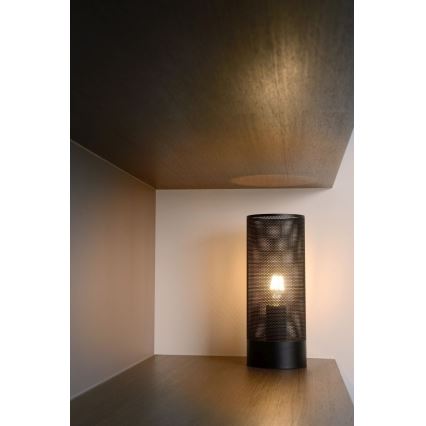 Lucide 03516/01/30 - Stolná lampa BELI 1xE27/60W/230V čierna