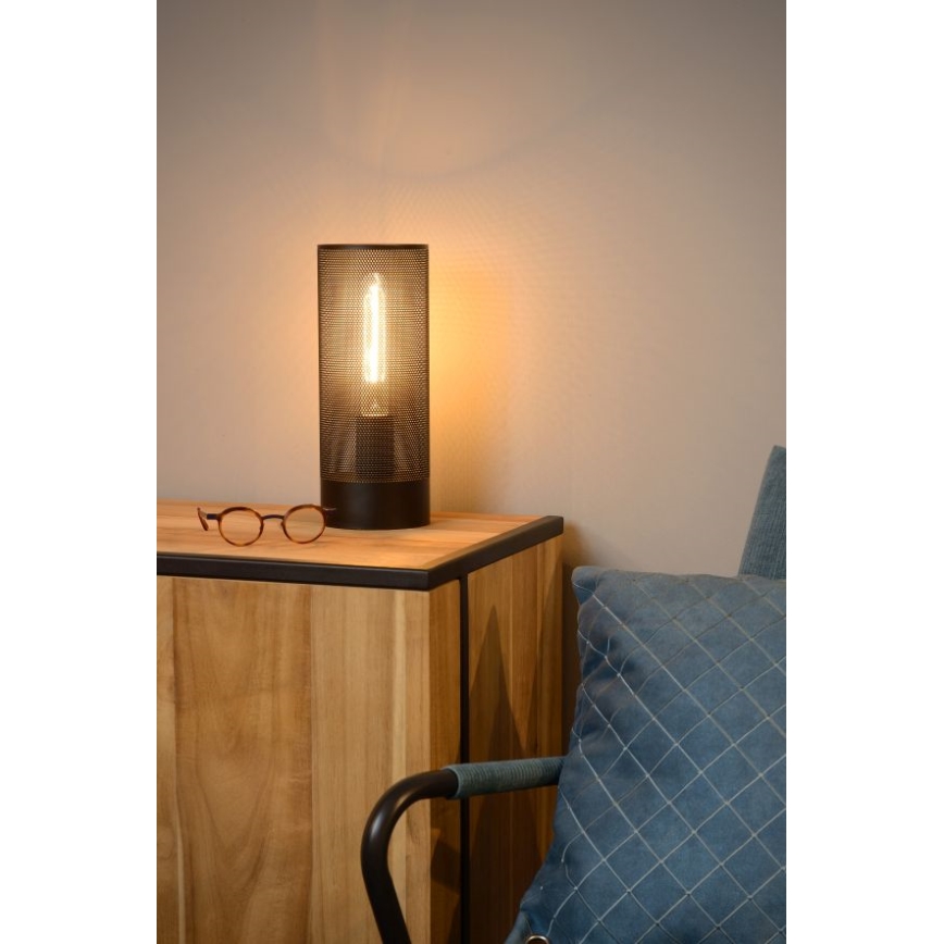 Lucide 03516/01/30 - Stolná lampa BELI 1xE27/60W/230V čierna