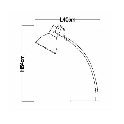 Lucide 03613/01/31 - Stolná lampa CURF 1xE27/60W/230V biela