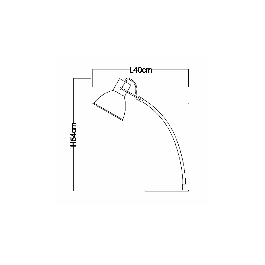 Lucide 03613/01/31 - Stolná lampa CURF 1xE27/60W/230V biela