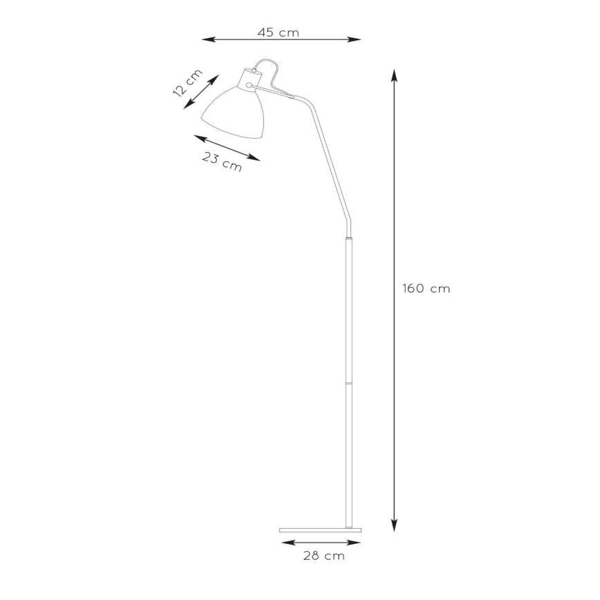 Lucide 03717/01/30 - Stojacia lampa SHADI 1xE27/60W/230V čierna